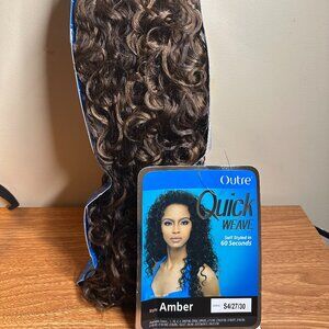 Outre Quick Weave Amber Curly Synthetic Wig – Color S4/27/30 (Heat Safe)